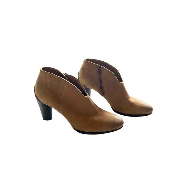Ecco Sculptured Ankle Boots Beige Size 40 NEW - Picture 3 of 12